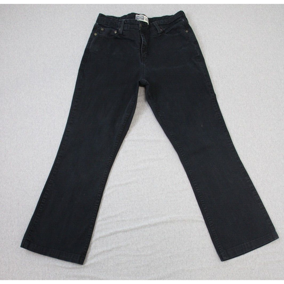 Levi Signature Jeans Womens 12 Navy Blue Cotton Blend Stretch At Waist Bootcut - Picture 1 of 8